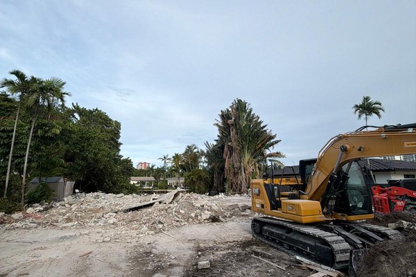 Cleared site after demolition